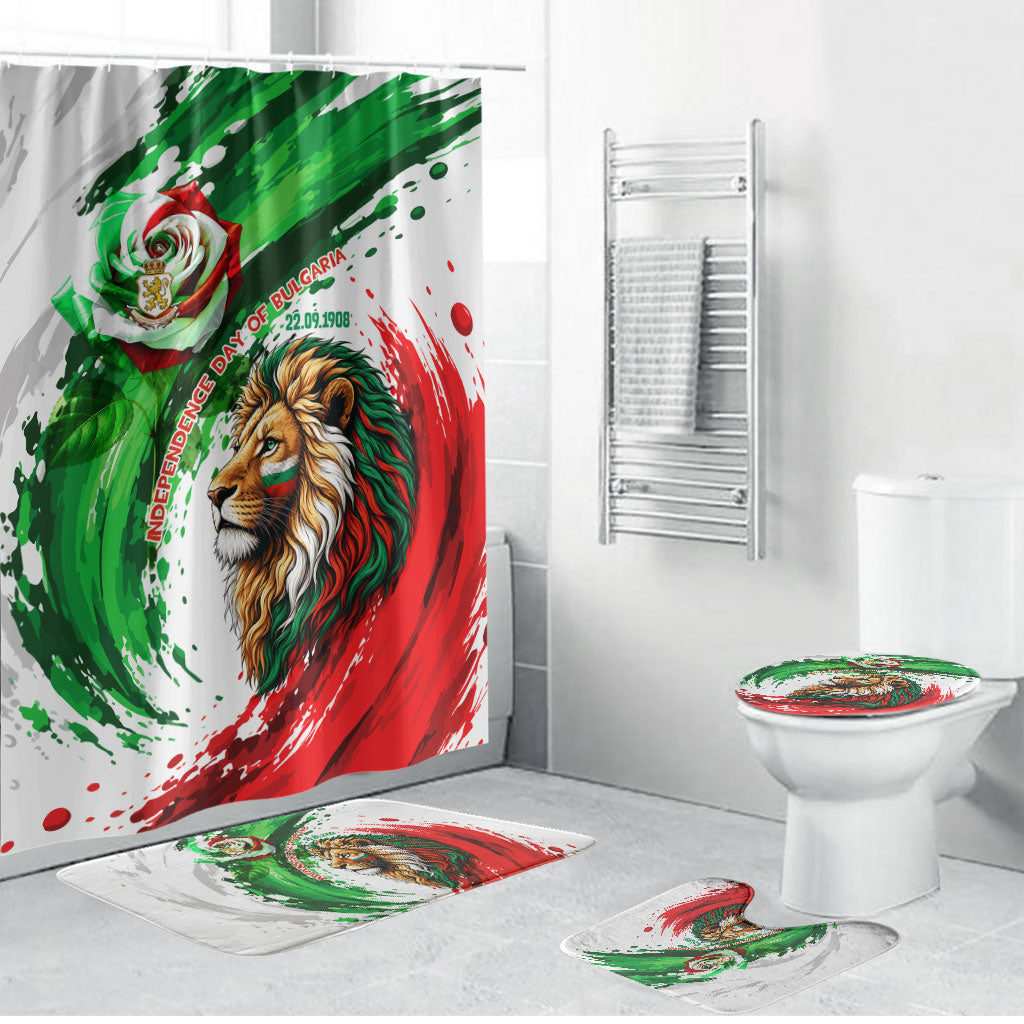 Bulgaria Independence Day Bathroom Set Bulgarian Flag Patriotic Lion National Emblem