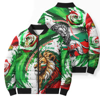 Bulgaria Independence Day Bomber Puffer Jacket Bulgarian Flag Patriotic Lion National Emblem