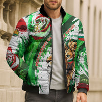 Bulgaria Independence Day Bomber Puffer Jacket Bulgarian Flag Patriotic Lion National Emblem