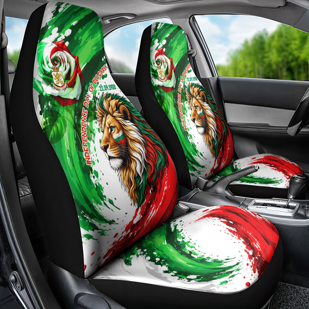 Bulgaria Independence Day Car Seat Cover Bulgarian Flag Patriotic Lion National Emblem