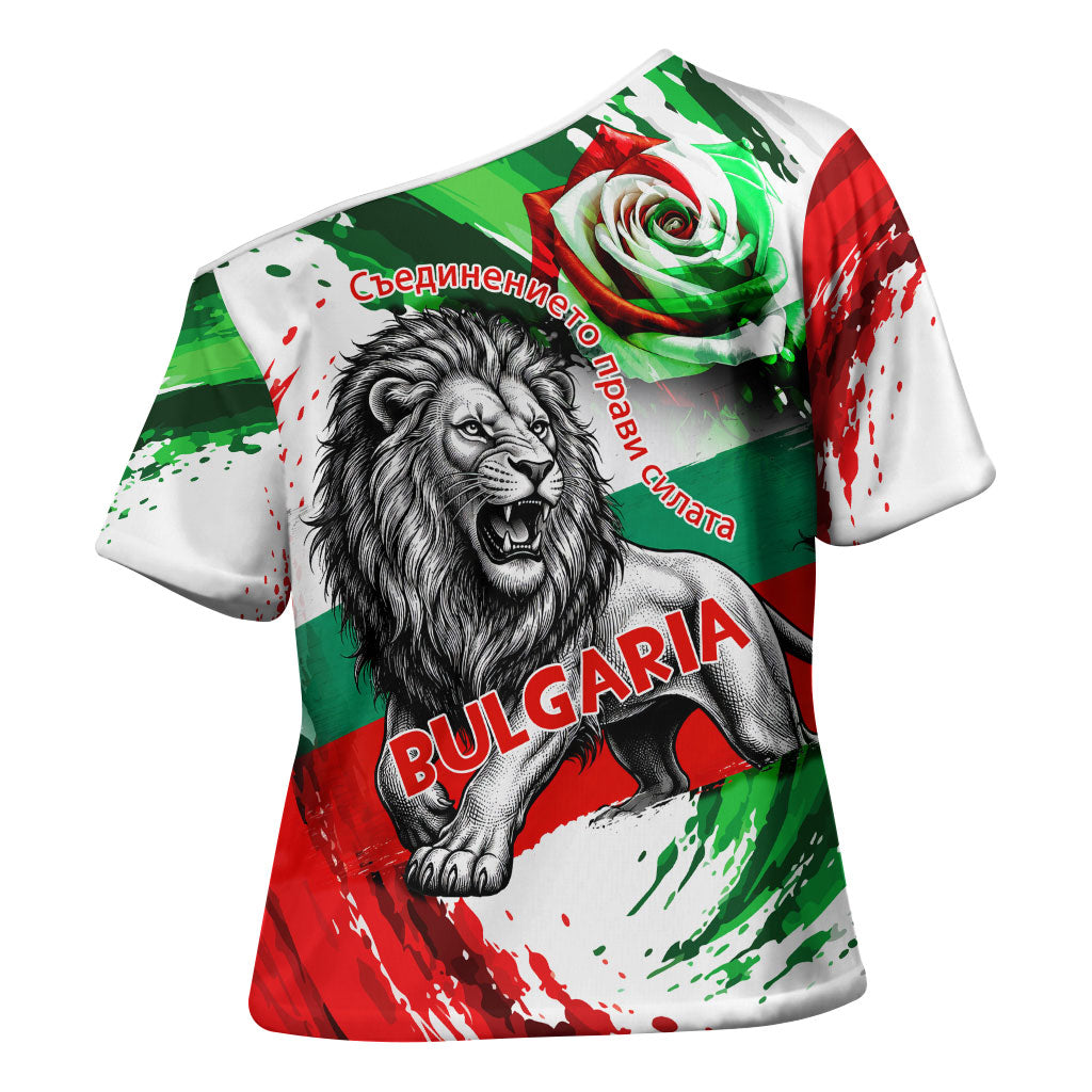 Bulgaria Independence Day Cross Shoulder Shirt Bulgarian Flag Patriotic Lion National Emblem