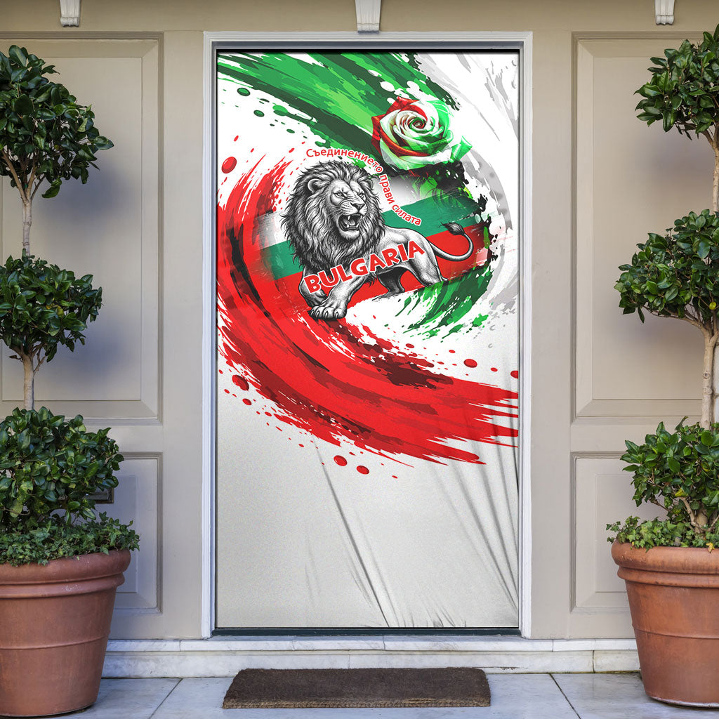Bulgaria Independence Day Door Cover Bulgarian Flag Patriotic Lion National Emblem
