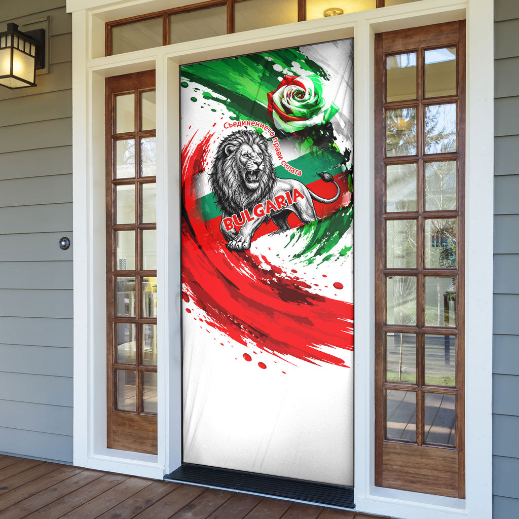Bulgaria Independence Day Door Cover Bulgarian Flag Patriotic Lion National Emblem
