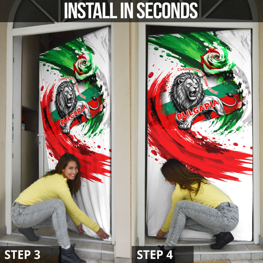 Bulgaria Independence Day Door Cover Bulgarian Flag Patriotic Lion National Emblem
