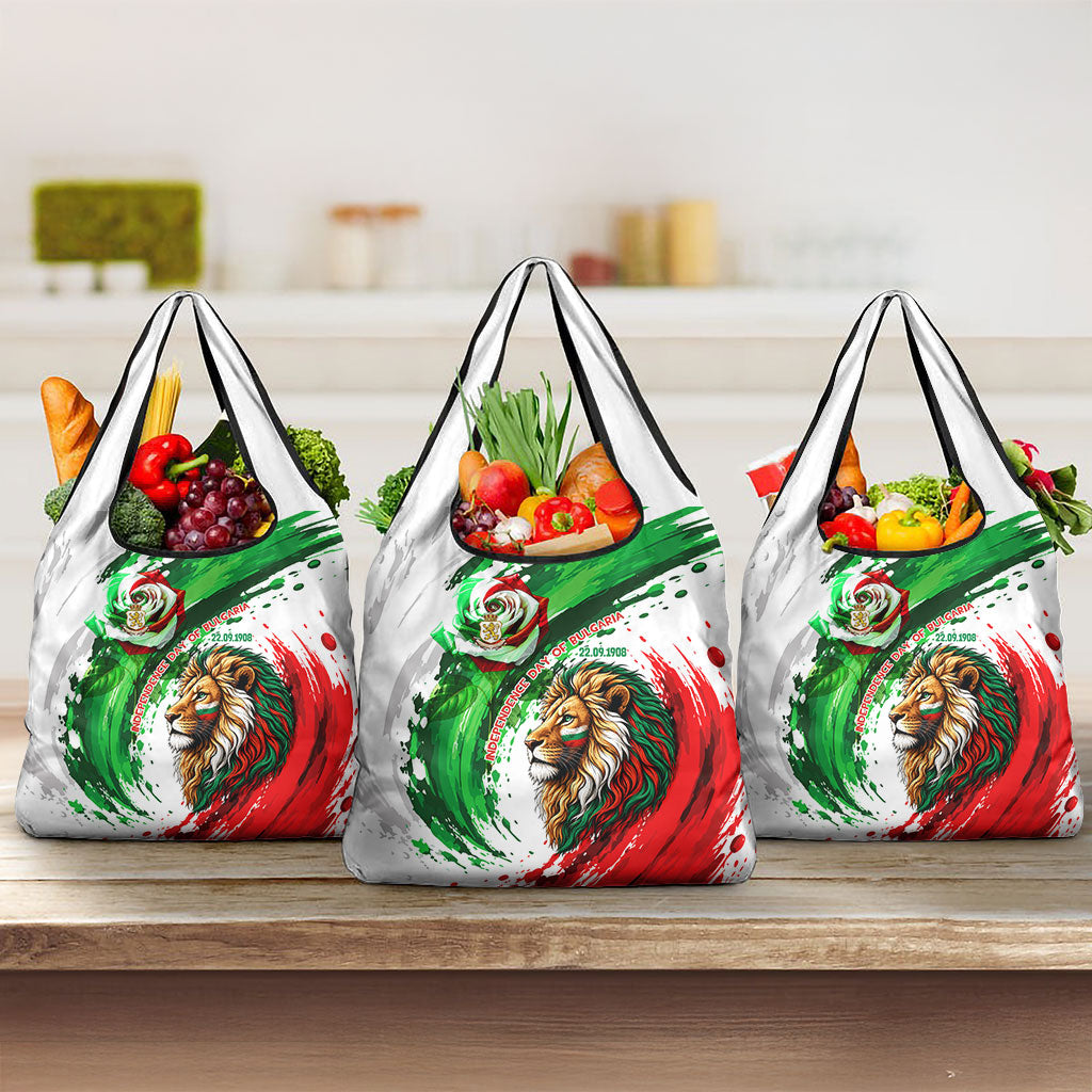 Bulgaria Independence Day Grocery Bag Bulgarian Flag Patriotic Lion National Emblem