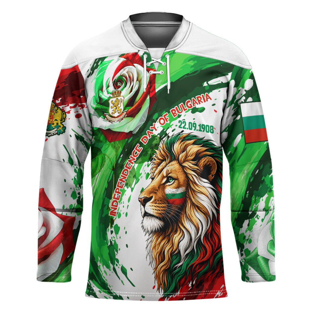 Bulgaria Independence Day Hockey Jersey Bulgarian Flag Patriotic Lion National Emblem