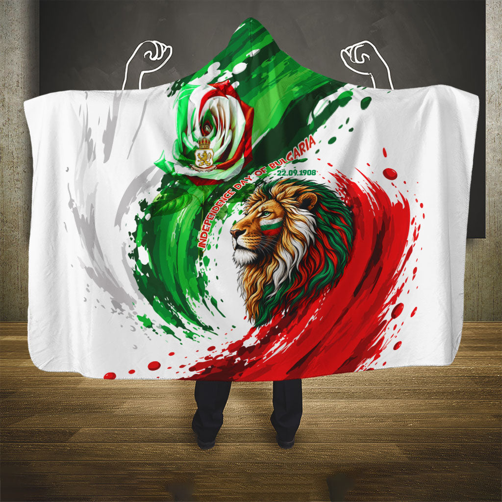 Bulgaria Independence Day Hooded Blanket Bulgarian Flag Patriotic Lion National Emblem