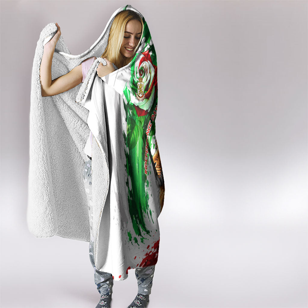 Bulgaria Independence Day Hooded Blanket Bulgarian Flag Patriotic Lion National Emblem