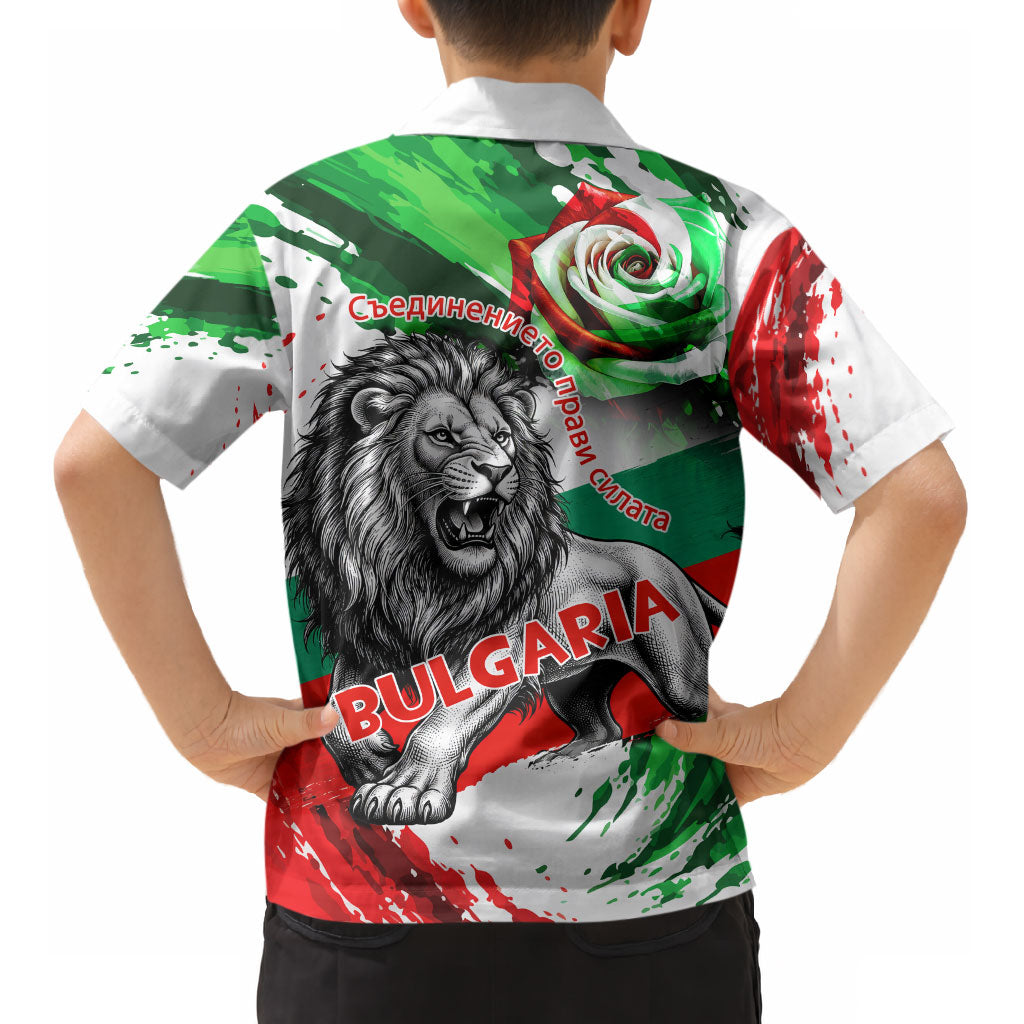 Bulgaria Independence Day Kid Hawaiian Shirt Bulgarian Flag Patriotic Lion National Emblem