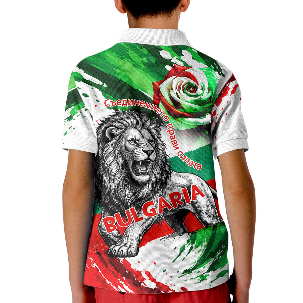 Bulgaria Independence Day Kid Polo Shirt Bulgarian Flag Patriotic Lion National Emblem