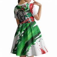 Bulgaria Independence Day Kid Short Sleeve Dress Bulgarian Flag Patriotic Lion National Emblem