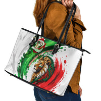 Bulgaria Independence Day Leather Tote Bag Bulgarian Flag Patriotic Lion National Emblem