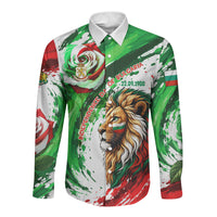 Bulgaria Independence Day Long Sleeve Button Shirt Bulgarian Flag Patriotic Lion National Emblem