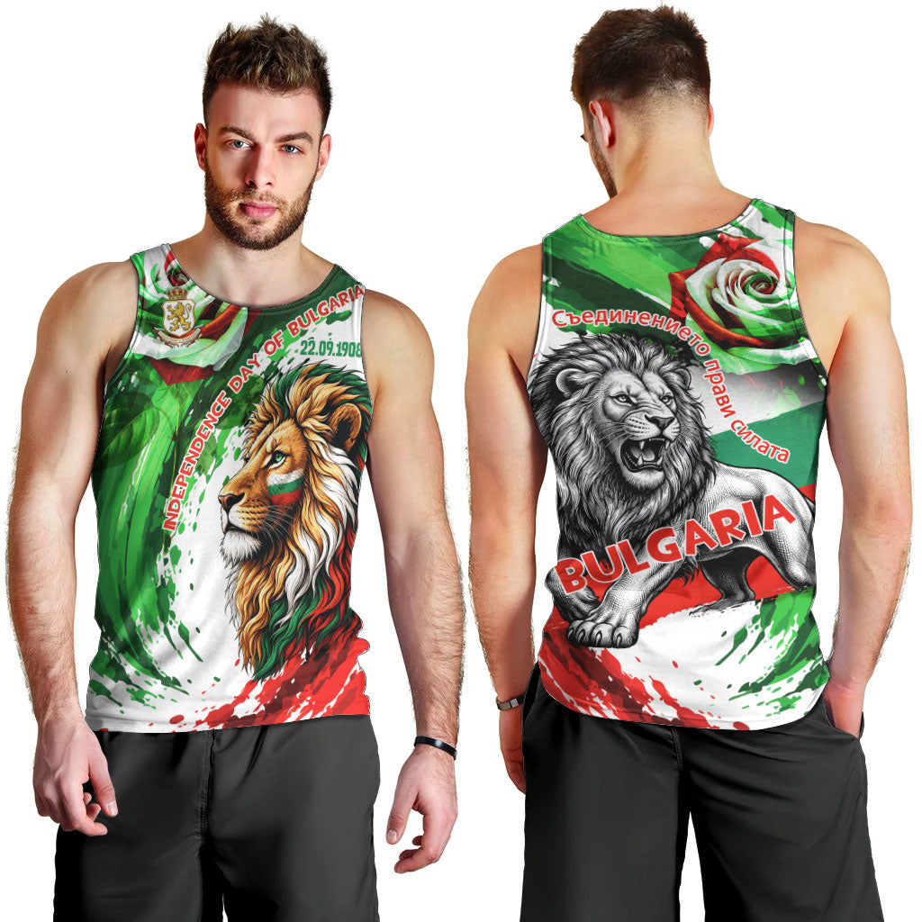 Bulgaria Independence Day Men Tank Top Bulgarian Flag Patriotic Lion National Emblem