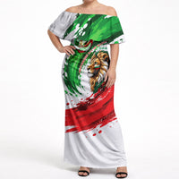Bulgaria Independence Day Off Shoulder Maxi Dress Bulgarian Flag Patriotic Lion National Emblem