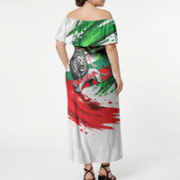 Bulgaria Independence Day Off Shoulder Maxi Dress Bulgarian Flag Patriotic Lion National Emblem