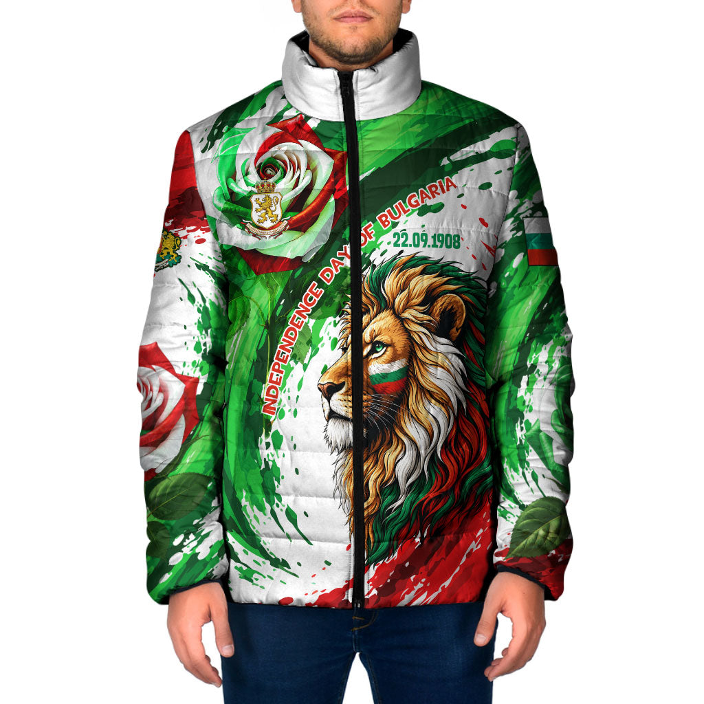 Bulgaria Independence Day Padded Jacket Bulgarian Flag Patriotic Lion National Emblem