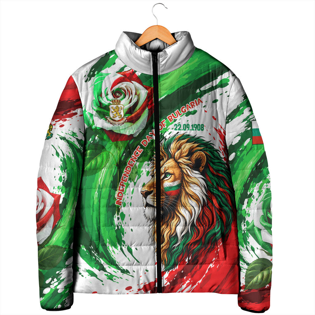 Bulgaria Independence Day Padded Jacket Bulgarian Flag Patriotic Lion National Emblem