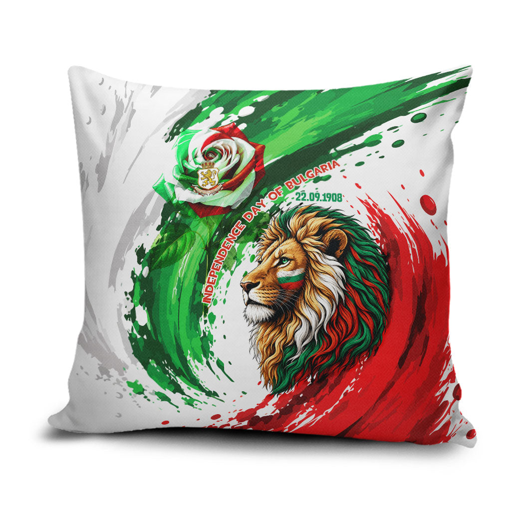 Bulgaria Independence Day Pillow Cover Bulgarian Flag Patriotic Lion National Emblem
