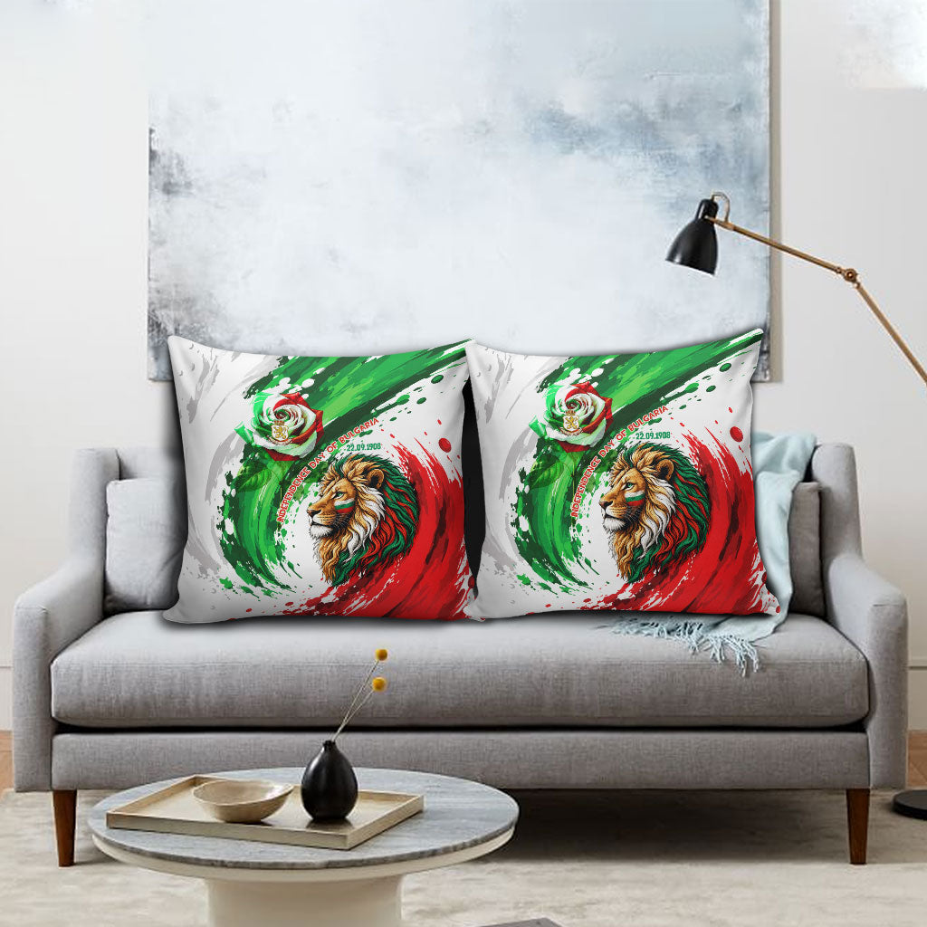 Bulgaria Independence Day Pillow Cover Bulgarian Flag Patriotic Lion National Emblem