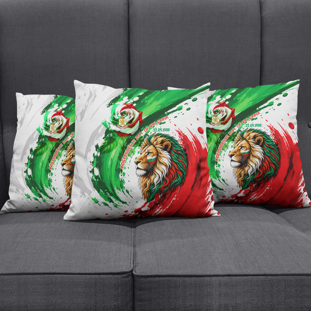 Bulgaria Independence Day Pillow Cover Bulgarian Flag Patriotic Lion National Emblem