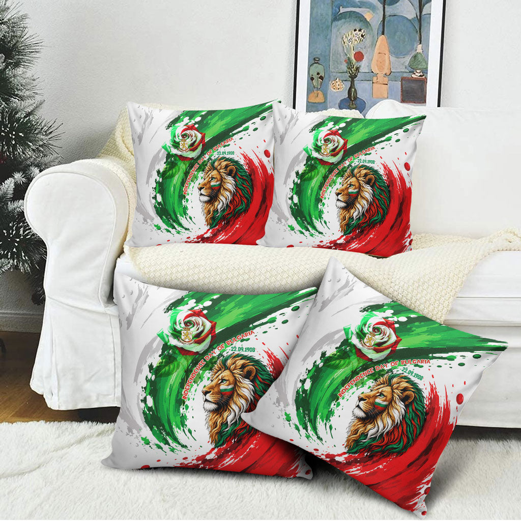 Bulgaria Independence Day Pillow Cover Bulgarian Flag Patriotic Lion National Emblem