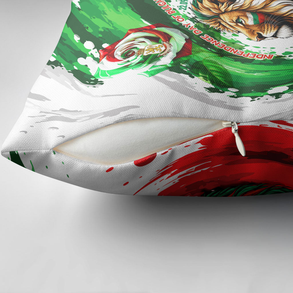Bulgaria Independence Day Pillow Cover Bulgarian Flag Patriotic Lion National Emblem