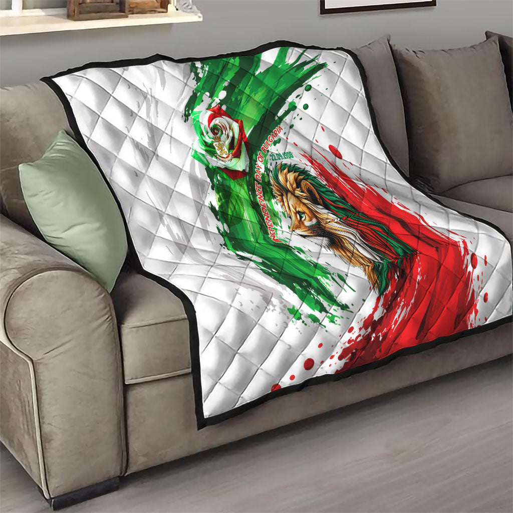 Bulgaria Independence Day Quilt Bulgarian Flag Patriotic Lion National Emblem