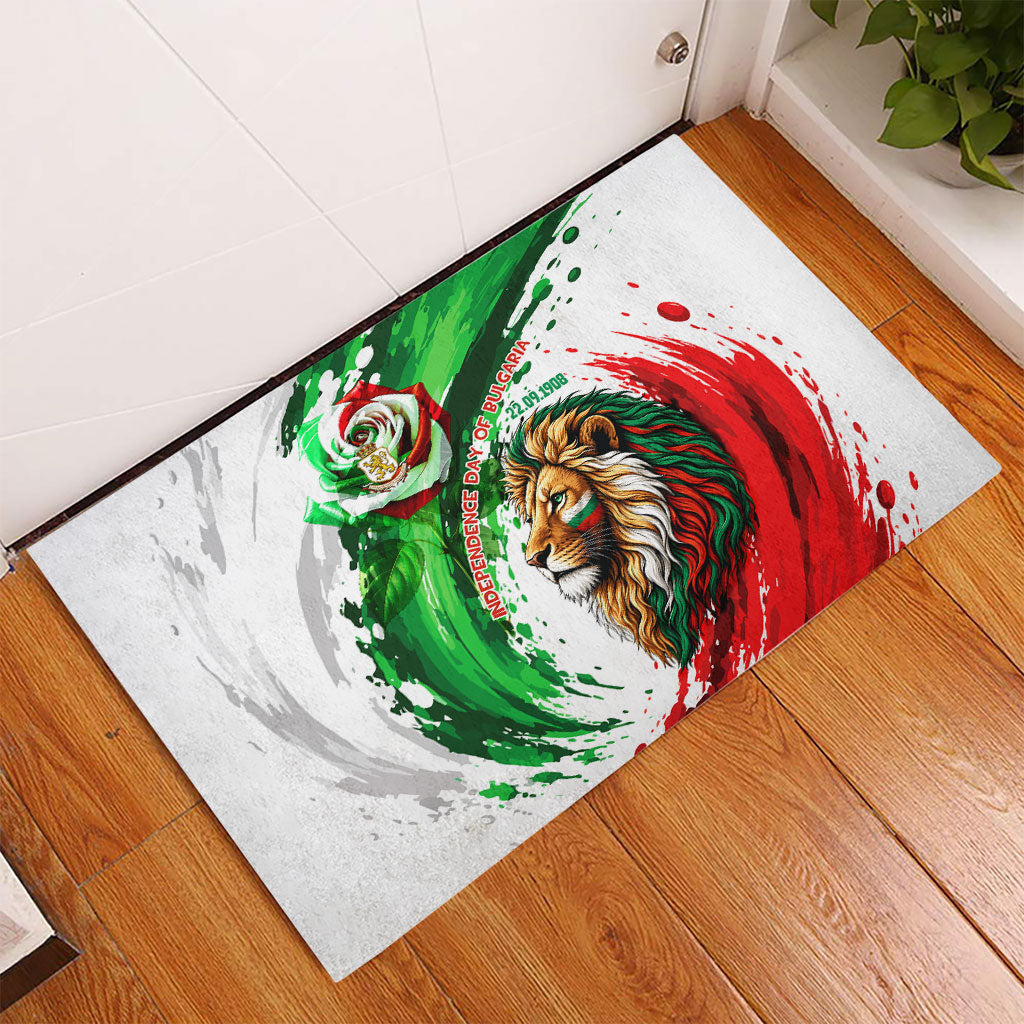 Bulgaria Independence Day Rubber Doormat Bulgarian Flag Patriotic Lion National Emblem