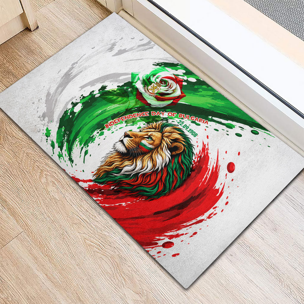 Bulgaria Independence Day Rubber Doormat Bulgarian Flag Patriotic Lion National Emblem
