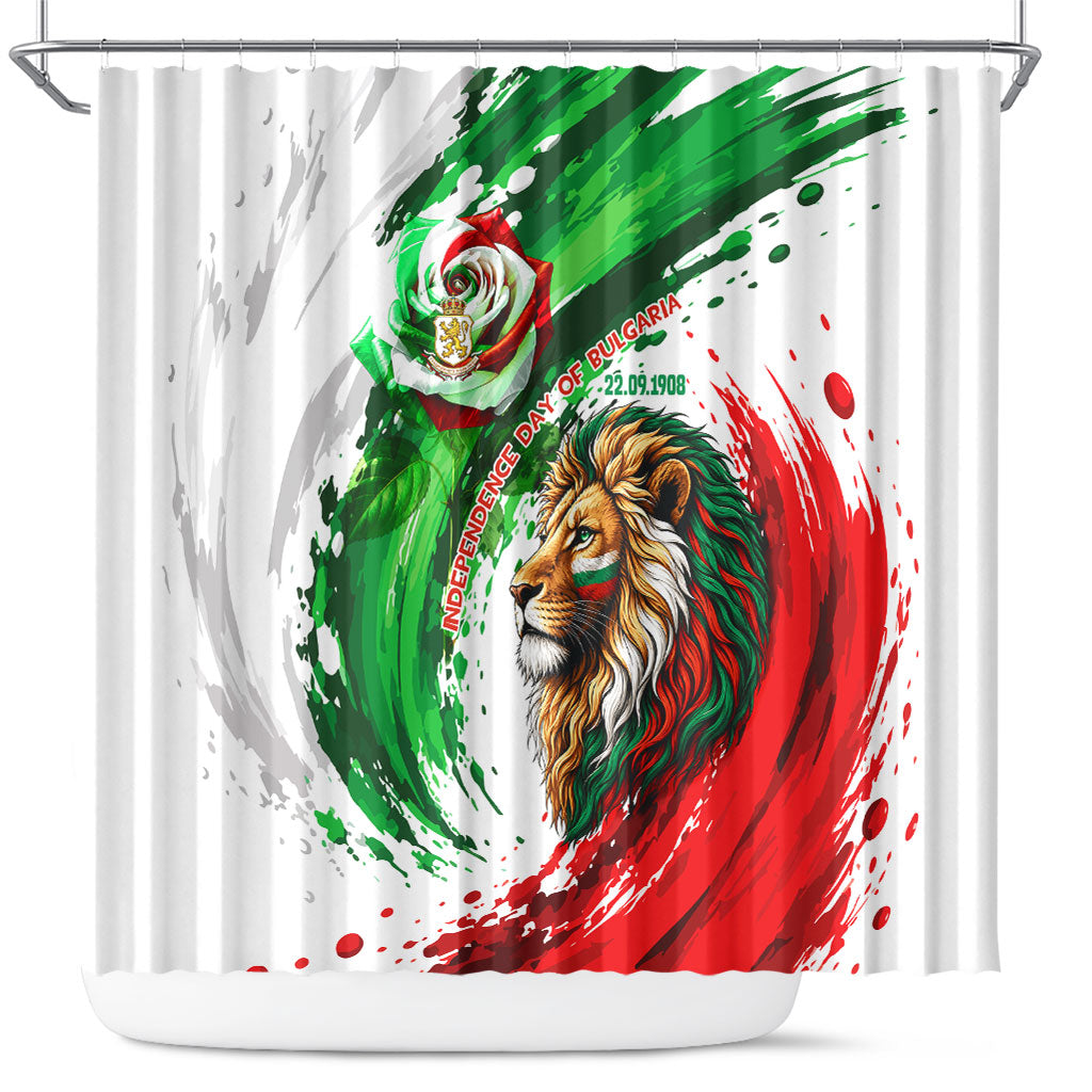 Bulgaria Independence Day Shower Curtain Bulgarian Flag Patriotic Lion National Emblem