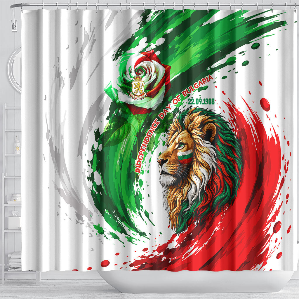 Bulgaria Independence Day Shower Curtain Bulgarian Flag Patriotic Lion National Emblem