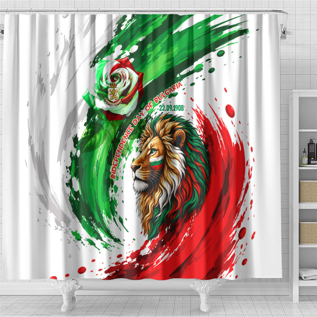 Bulgaria Independence Day Shower Curtain Bulgarian Flag Patriotic Lion National Emblem