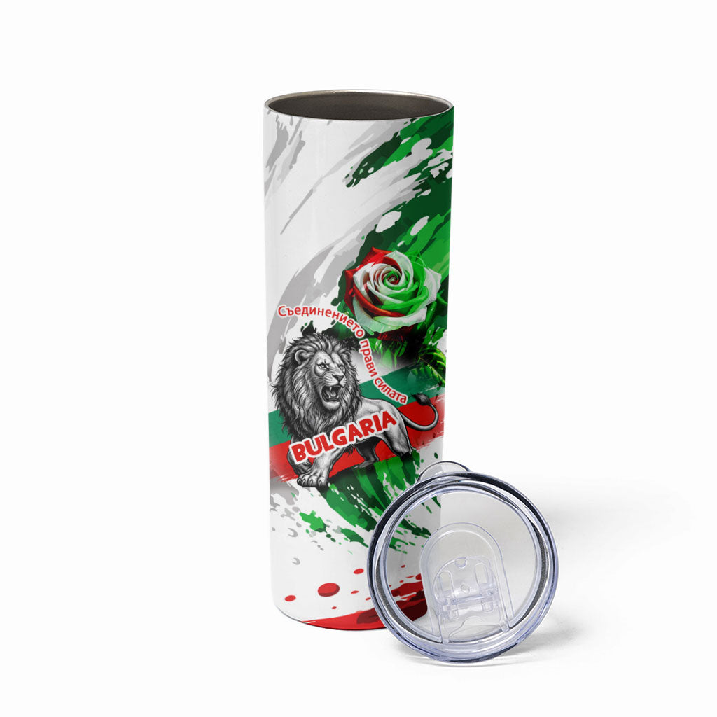 Bulgaria Independence Day Skinny Tumbler Bulgarian Flag Patriotic Lion National Emblem