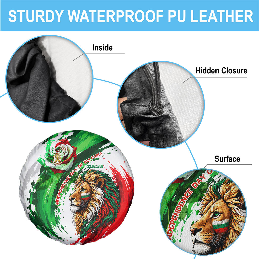 Bulgaria Independence Day Spare Tire Cover Bulgarian Flag Patriotic Lion National Emblem