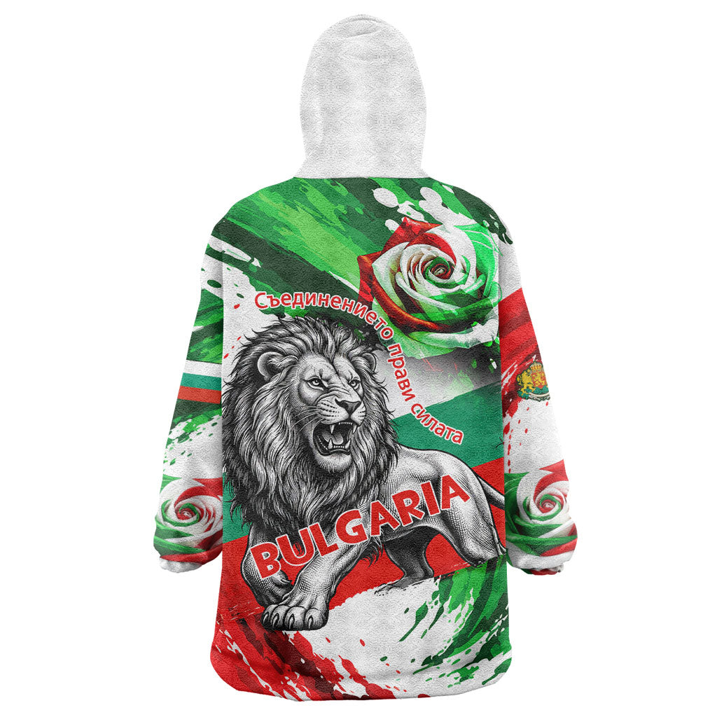 Bulgaria Independence Day Wearable Blanket Hoodie Bulgarian Flag Patriotic Lion National Emblem