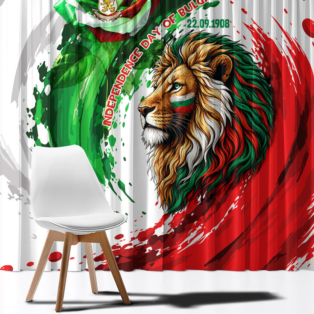 Bulgaria Independence Day Window Curtain Bulgarian Flag Patriotic Lion National Emblem