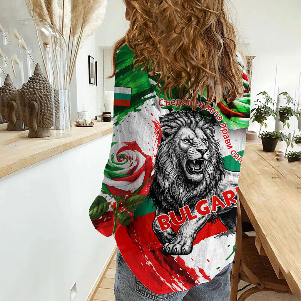 Bulgaria Independence Day Women Casual Shirt Bulgarian Flag Patriotic Lion National Emblem