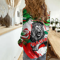 Bulgaria Independence Day Women Casual Shirt Bulgarian Flag Patriotic Lion National Emblem
