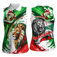 Bulgaria Independence Day Women Sleeveless Polo Shirt Bulgarian Flag Patriotic Lion National Emblem