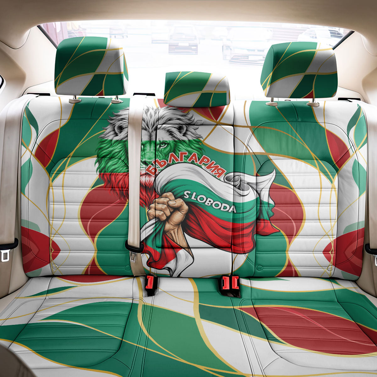 Bulgaria Independence Day 1908 Back Car Seat Cover Veliko Tarnovo Monument National Flag Patriot