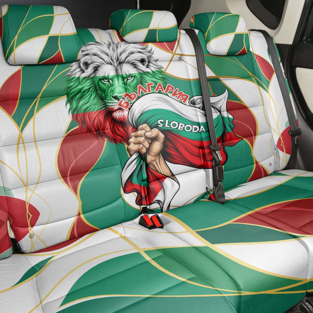 Bulgaria Independence Day 1908 Back Car Seat Cover Veliko Tarnovo Monument National Flag Patriot