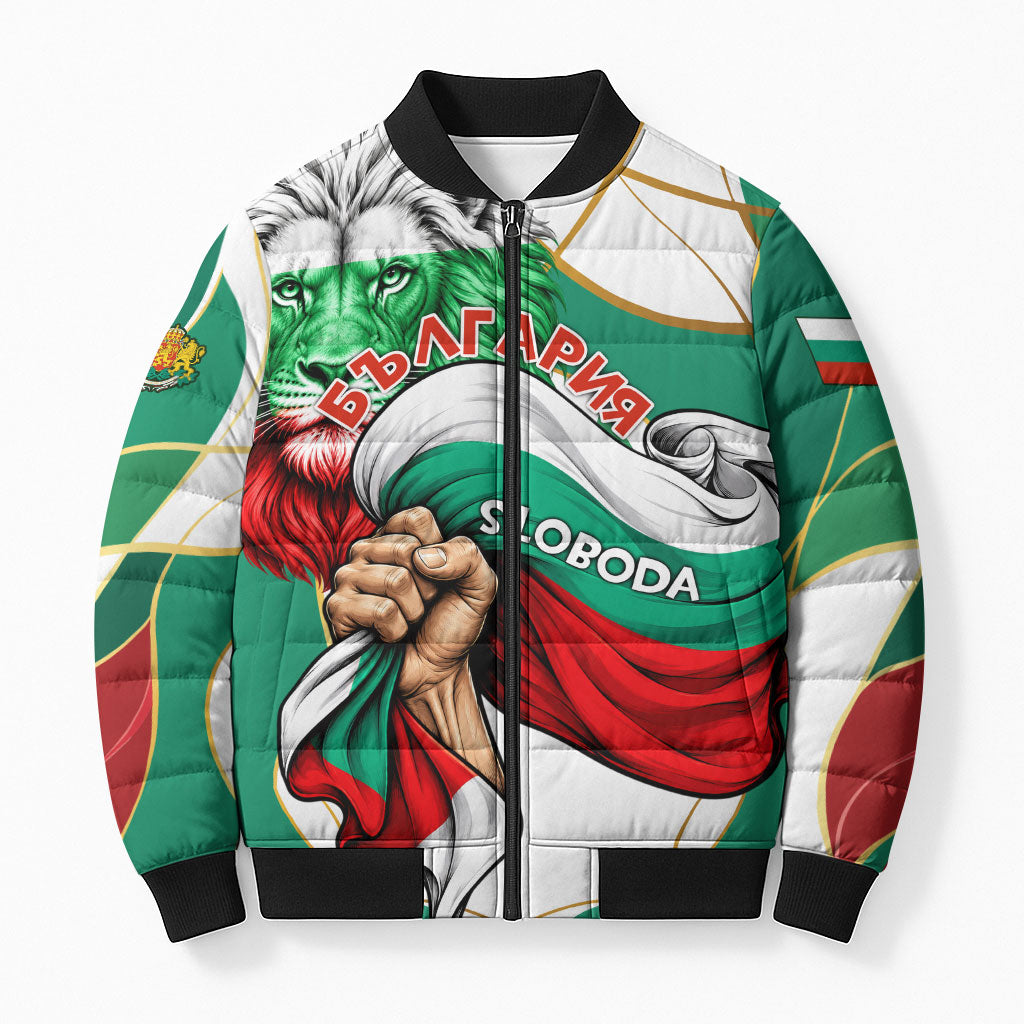 Bulgaria Independence Day 1908 Bomber Puffer Jacket Veliko Tarnovo Monument National Flag Patriot