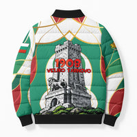 Bulgaria Independence Day 1908 Bomber Puffer Jacket Veliko Tarnovo Monument National Flag Patriot