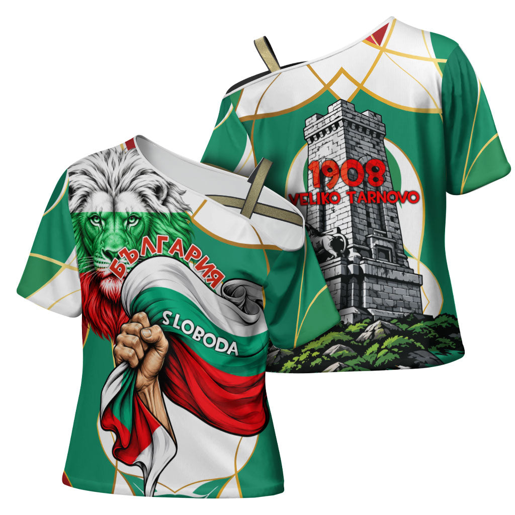 Bulgaria Independence Day 1908 Cross Shoulder Shirt Veliko Tarnovo Monument National Flag Patriot