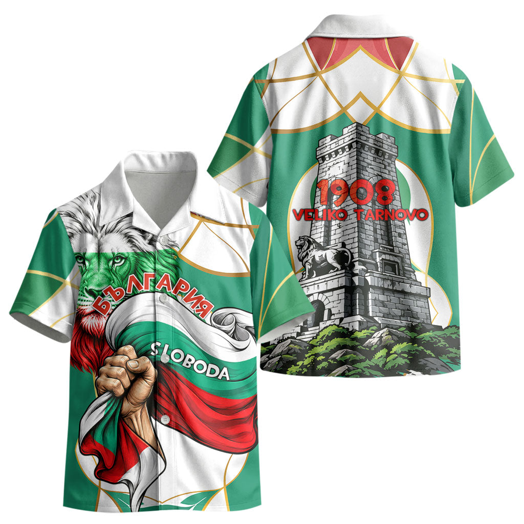 Bulgaria Independence Day 1908 Kid Hawaiian Shirt Veliko Tarnovo Monument National Flag Patriot