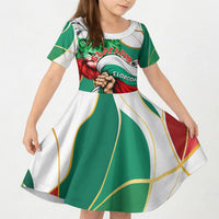 Bulgaria Independence Day 1908 Kid Short Sleeve Dress Veliko Tarnovo Monument National Flag Patriot