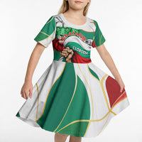 Bulgaria Independence Day 1908 Kid Short Sleeve Dress Veliko Tarnovo Monument National Flag Patriot