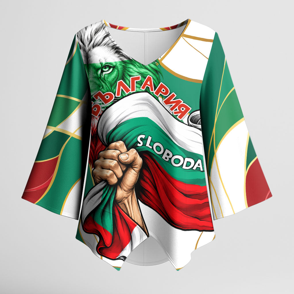 Bulgaria Independence Day 1908 Kimono Sleeve Blouse Veliko Tarnovo Monument National Flag Patriot