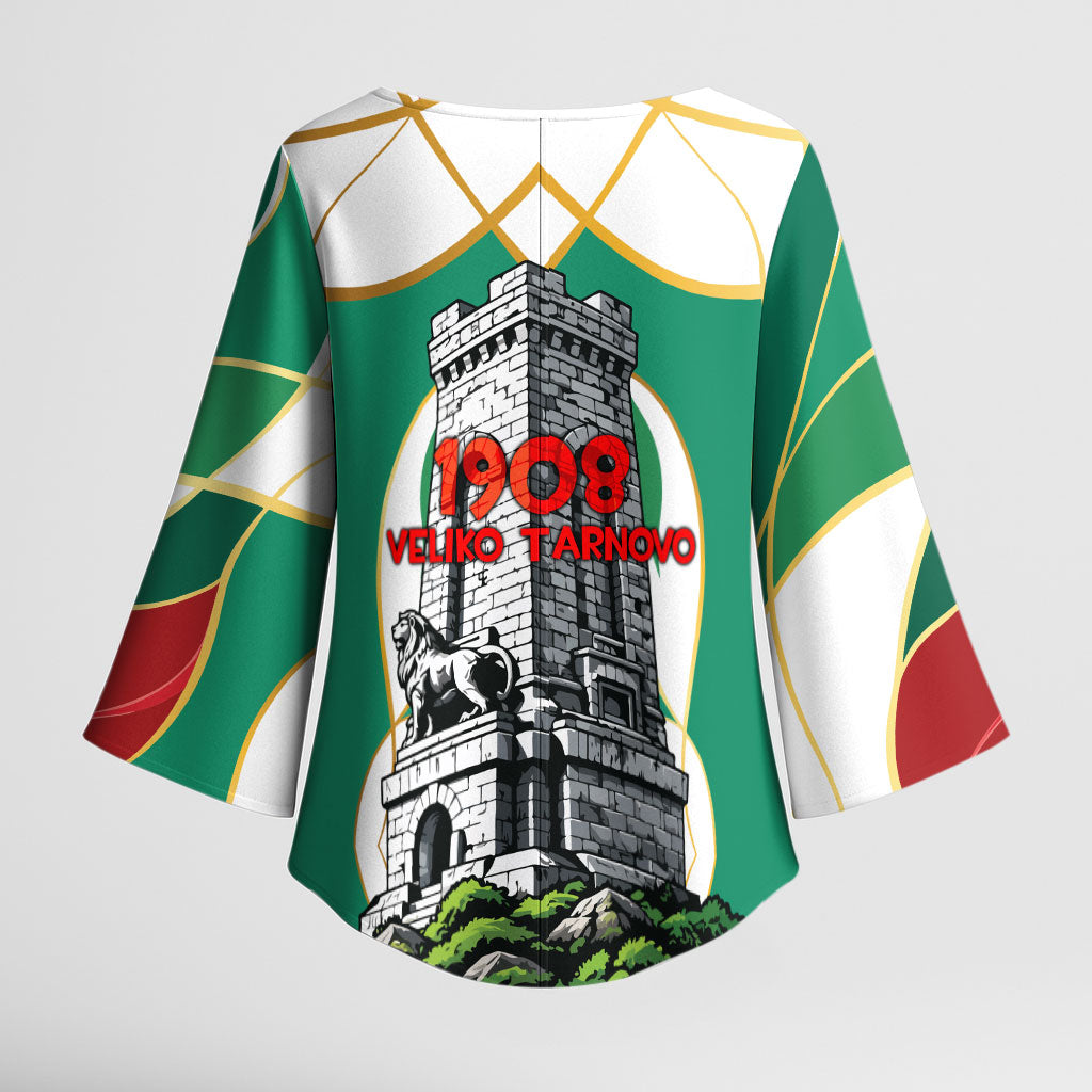 Bulgaria Independence Day 1908 Kimono Sleeve Blouse Veliko Tarnovo Monument National Flag Patriot